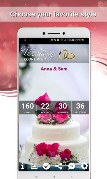 Wedding Countdown App ۲۰۲۵ - عکس برنامه موبایلی اندروید