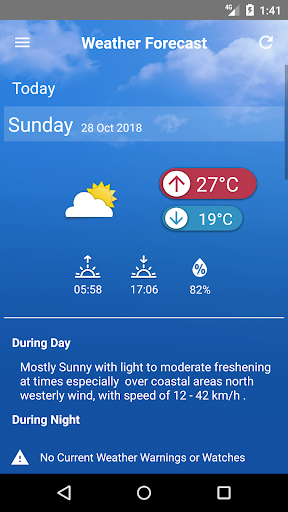 KuwaitMet - Image screenshot of android app