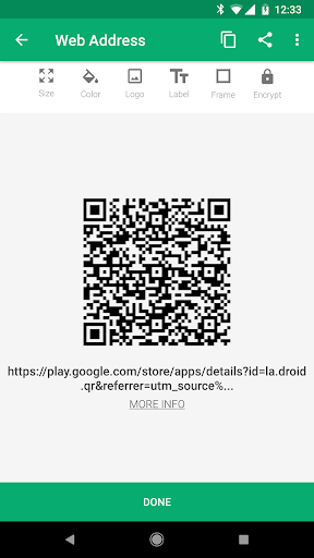 QR Droid - Image screenshot of android app