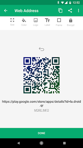 QR Droid - Image screenshot of android app