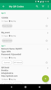 QR Droid - عکس برنامه موبایلی اندروید