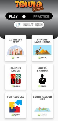 30in1 Trivia & Logo Quiz Game - Gameplay image of android game