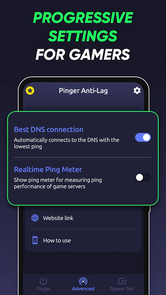 Lag remover Lower Gaming Ping - عکس برنامه موبایلی اندروید