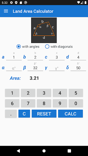 Land Area Calculator - عکس برنامه موبایلی اندروید
