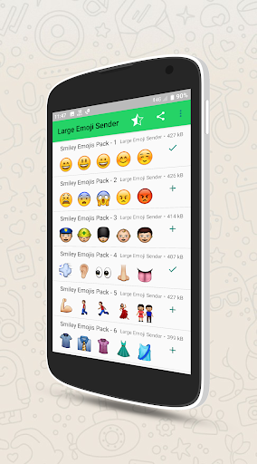 Large Emoji Sender - Big emoji app for whats-app - عکس برنامه موبایلی اندروید