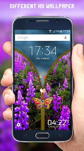 Flowers Zipper Lock Screen - عکس برنامه موبایلی اندروید