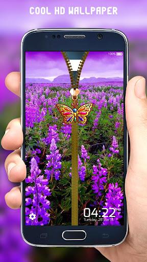 Flowers Zipper Lock Screen - عکس برنامه موبایلی اندروید