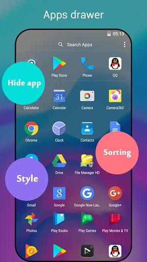 Super P Launcher, theme - Image screenshot of android app