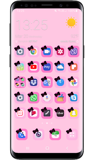 Theme Launcher - Ribbon Black - Image screenshot of android app