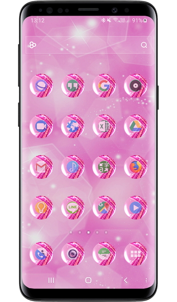 Theme Launcher Sparkling Pink - عکس برنامه موبایلی اندروید