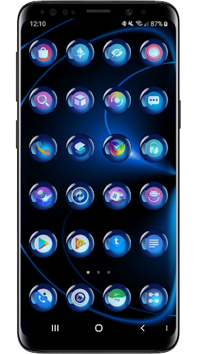 Theme Launcher - Spheres Blue - Image screenshot of android app