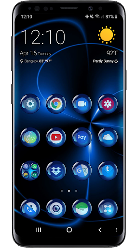 Theme Launcher - Spheres Blue - Image screenshot of android app