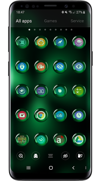 Theme Launcher - Spheres Green - عکس برنامه موبایلی اندروید