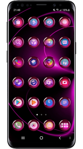 Theme Launcher - Spheres Pink - Image screenshot of android app