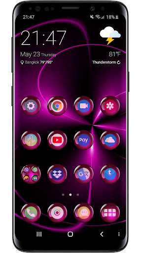 Theme Launcher - Spheres Pink - عکس برنامه موبایلی اندروید