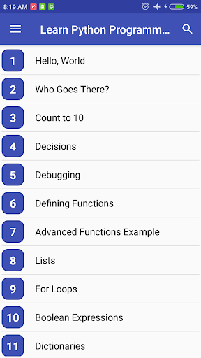 Learn Python Programming - عکس برنامه موبایلی اندروید