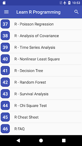 Learn R Programming - Image screenshot of android app