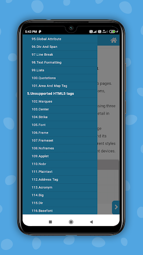 Learn HTML - Example & editor - Image screenshot of android app