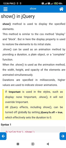 Learn jQuery -Example & editor - Image screenshot of android app