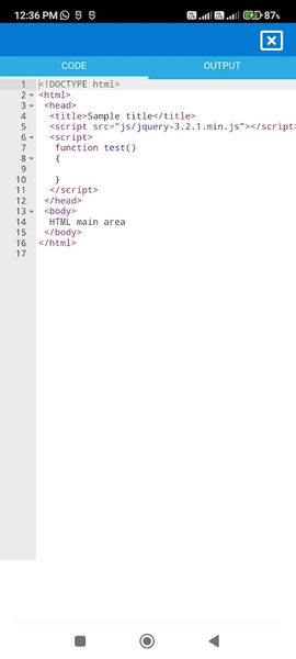 Learn jQuery -Example & editor - Image screenshot of android app