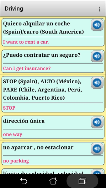 Spanish phrasebook and phrases - عکس برنامه موبایلی اندروید