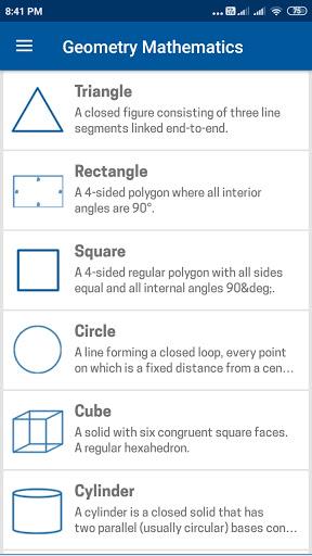 Geometry Mathematics - عکس برنامه موبایلی اندروید