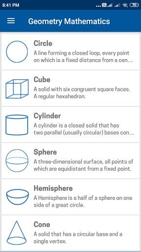 Geometry Mathematics - عکس برنامه موبایلی اندروید