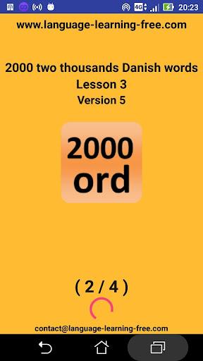 ۲۰۰۰ Danish Words (most used) - عکس برنامه موبایلی اندروید