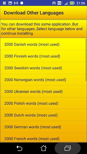 2000 Portuguese Words (most us - Image screenshot of android app