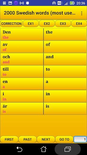 2000 Swedish Words (most used) - Image screenshot of android app