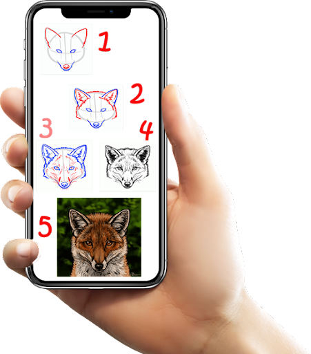 Learn to Draw Animals  by step - عکس برنامه موبایلی اندروید