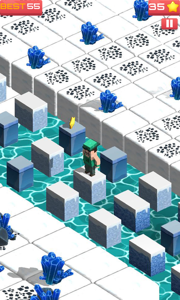 Jumpier 3D : Cross The Cube Wo - Gameplay image of android game