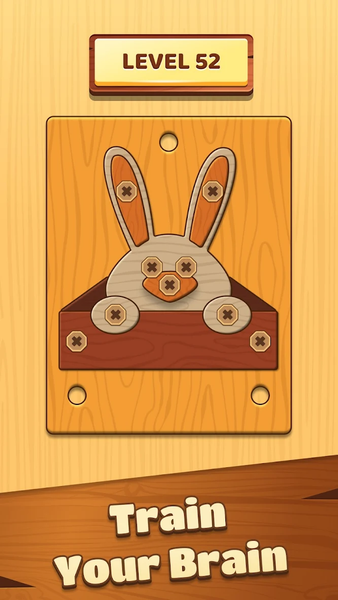 Unscrew Wood Nut & Bolt Puzzle - عکس بازی موبایلی اندروید
