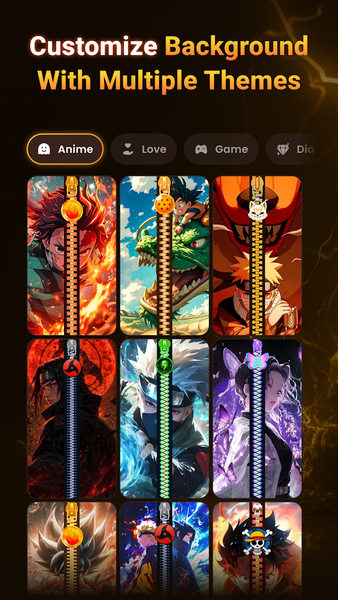 Zipper Lock Screen Wallpaper - عکس برنامه موبایلی اندروید