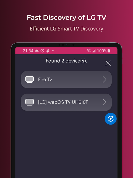 LG Universal TV Remote - Image screenshot of android app