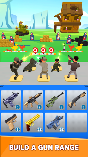 Gun Range: Idle Shooter - Gameplay image of android game