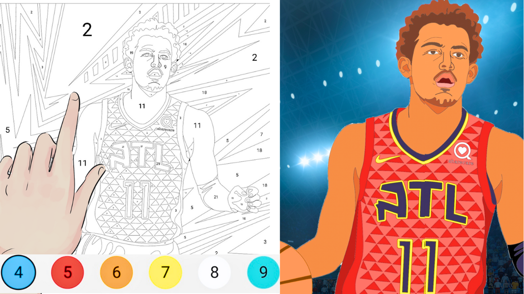 Basketball Paint By Number - عکس برنامه موبایلی اندروید