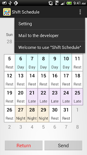 Shift Calendar (since ۲۰۱۳) - عکس برنامه موبایلی اندروید