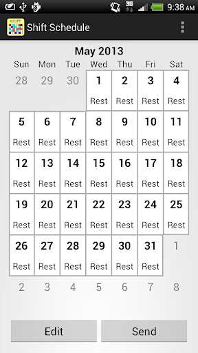 Shift Calendar (since 2013) - Image screenshot of android app
