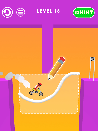 Draw & Ride: Moto Track - Gameplay image of android game