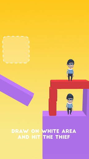 Draw & Hit: Kick the Robber! - Gameplay image of android game