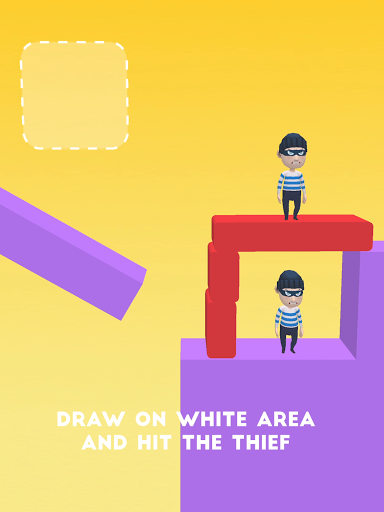 Draw & Hit: Kick the Robber! - Gameplay image of android game
