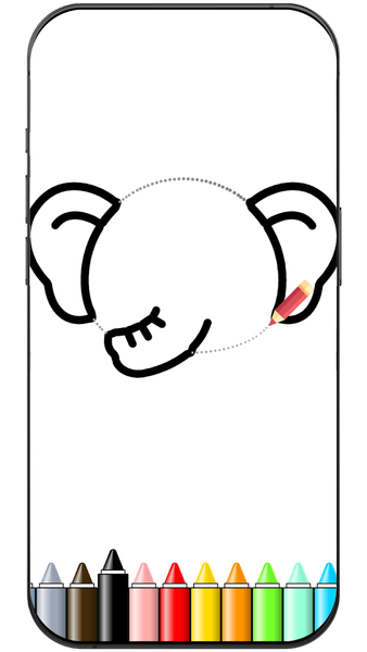 Painting Line:Color in animal - Gameplay image of android game