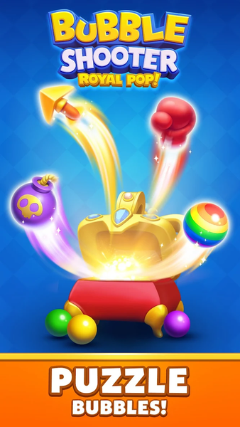 Bubble Shooter Royal Pop - Gameplay image of android game