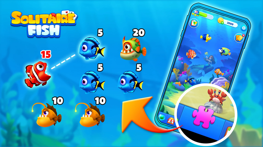 Solitaire Fish - Gameplay image of android game
