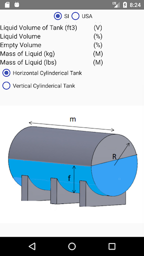 Liquid Tank Calculation - عکس برنامه موبایلی اندروید