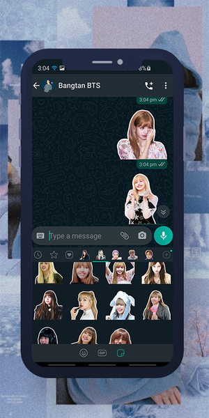 Lisa Blackpink WASticker - Image screenshot of android app