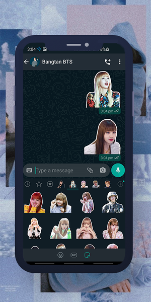 Lisa Blackpink WASticker - Image screenshot of android app