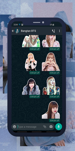 Lisa Blackpink WASticker - Image screenshot of android app