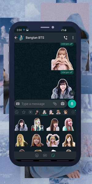 Lisa Blackpink WASticker - Image screenshot of android app